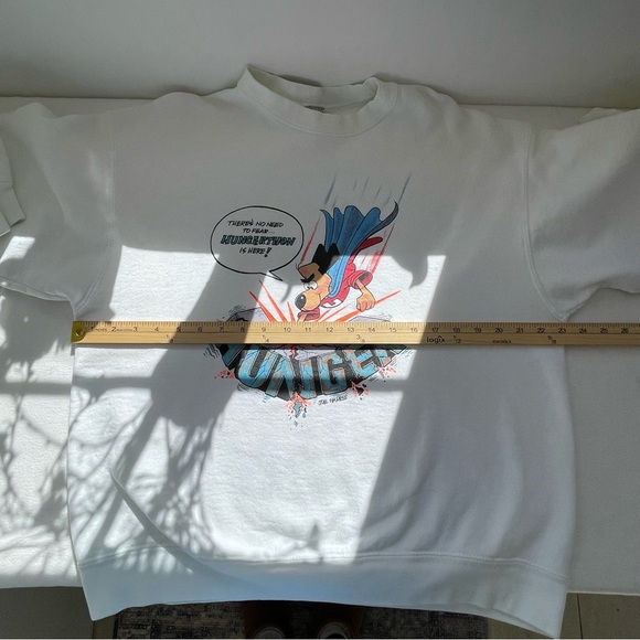 Vintage 1997 Hungerthon Underdog graphic fruit of a loop Heavy Cotton sweatshirt - Picture 7 of 11